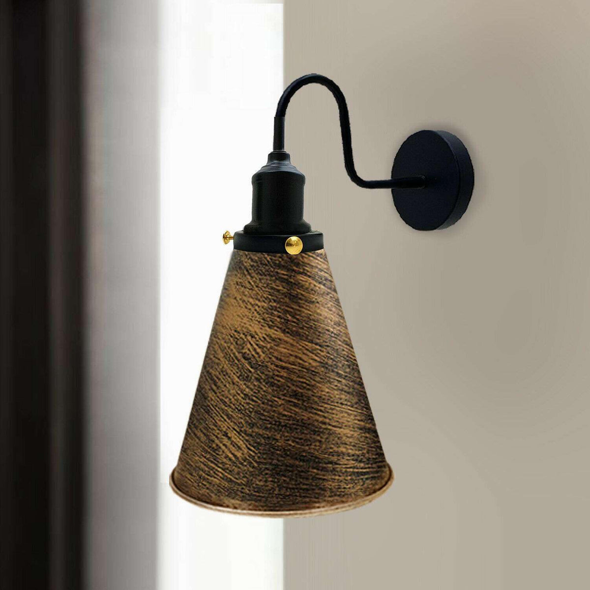 DC Voltage 18cm Metal Cone Lampshade E27/B22 ~1216