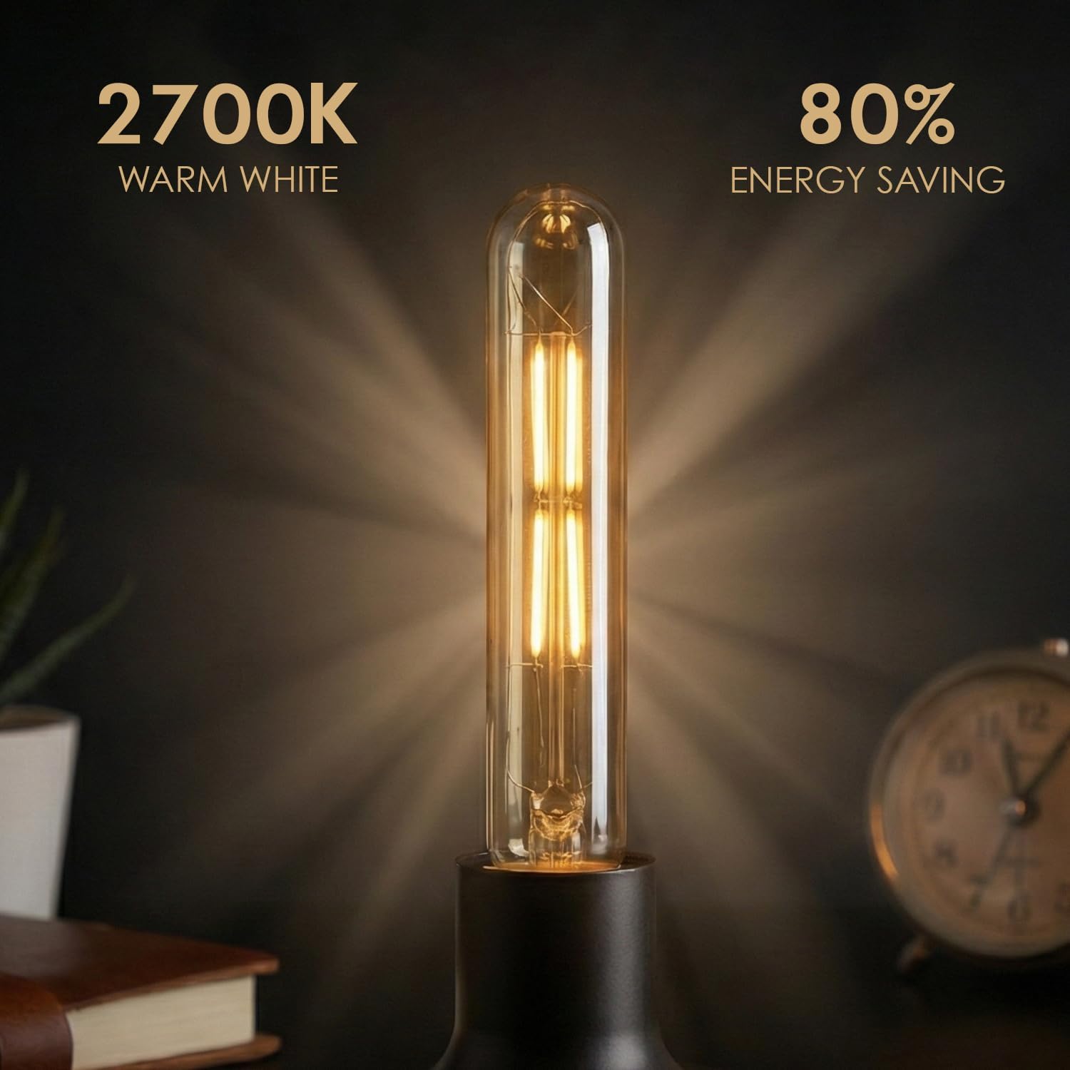 LED Non Dimmable Vintage Filament 4W T185 E27 Light Bulb ~1158