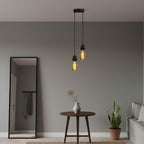 Black 2 Light E27 Industrial Pendant Light Interior Lighting ~1212