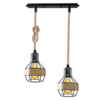 Retro Hemp Rope Ceiling Pendant Light Ceiling Rose With Adjustable ~1214