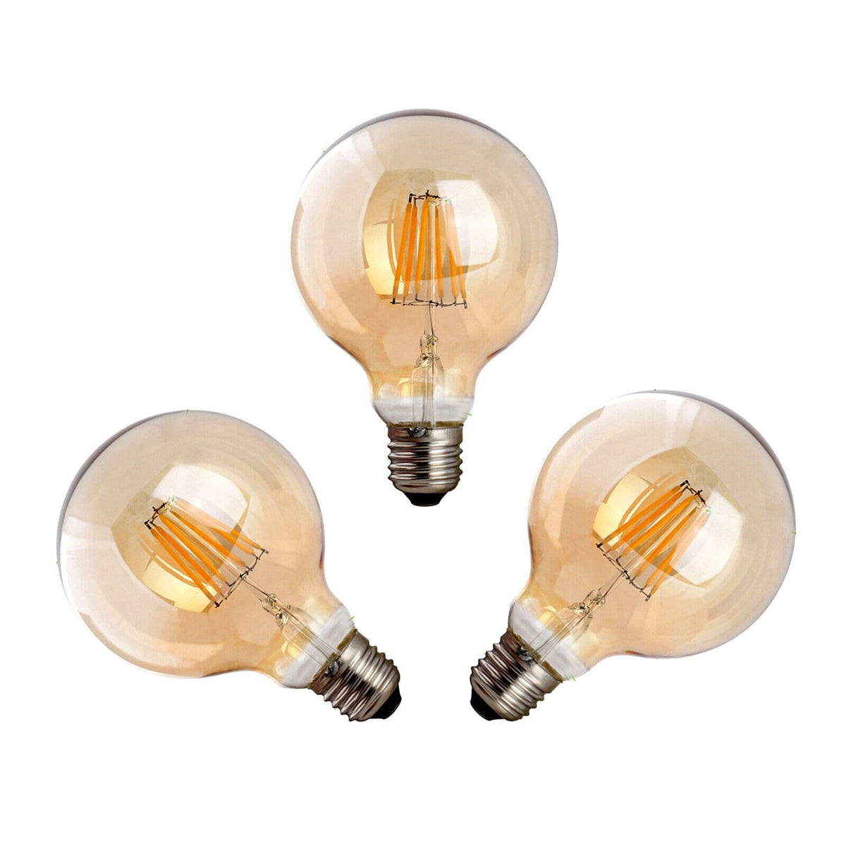 G95 E27 LED Filament Bulb 8W 800lm 2700K Amber Dimmable ~1226