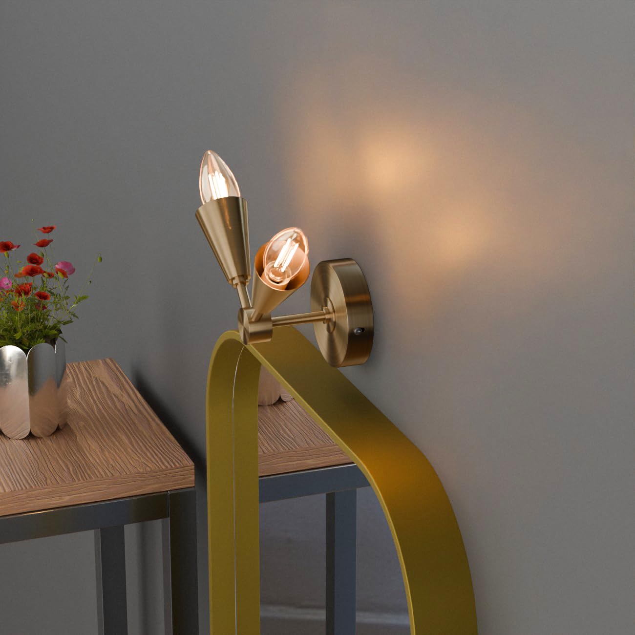 black mounted sconce wall