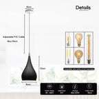 black drop pendant fittings