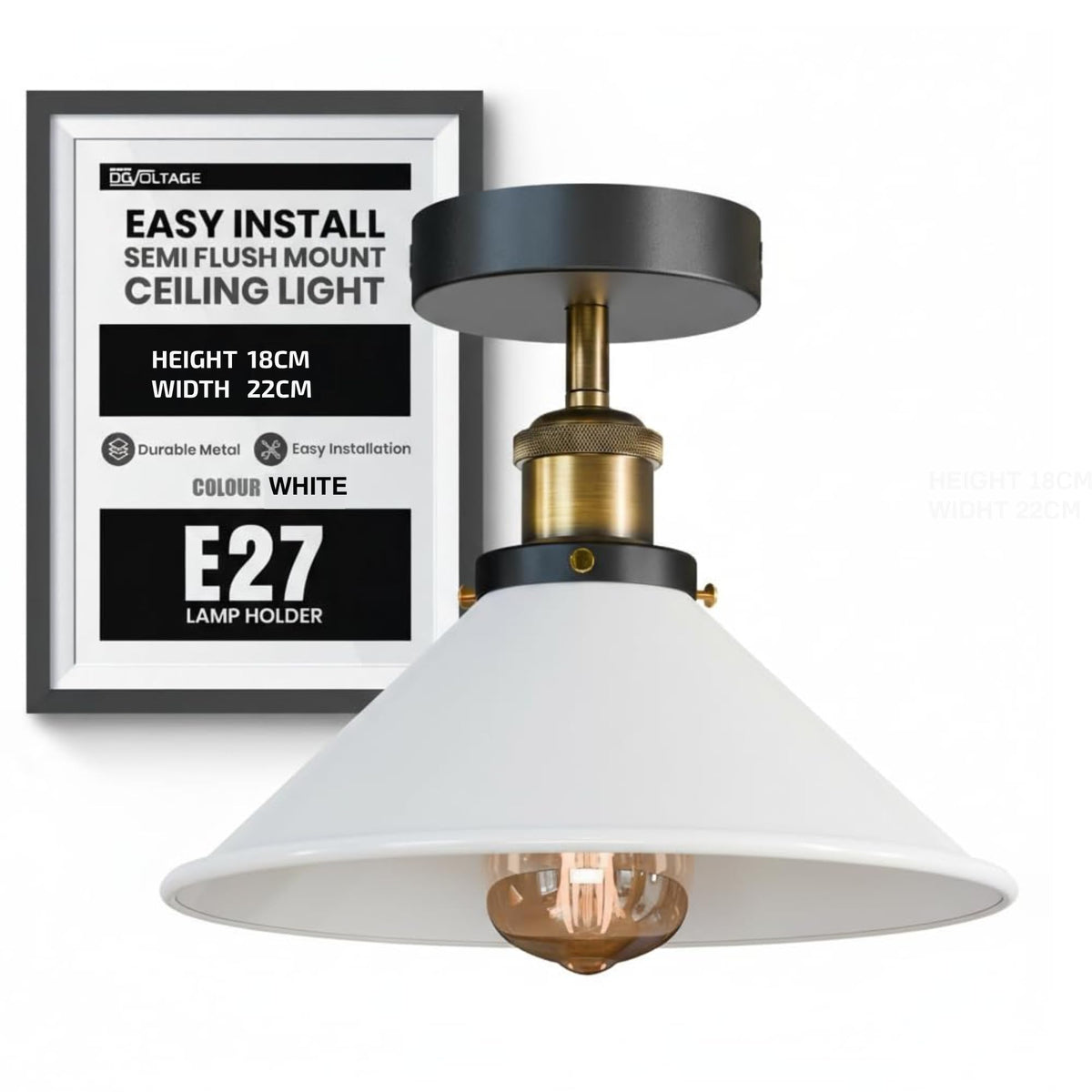 vintage semi flush ceiling lig