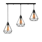 Vintage 3 Way Wire Cage Ceiling Light Kit ~1242