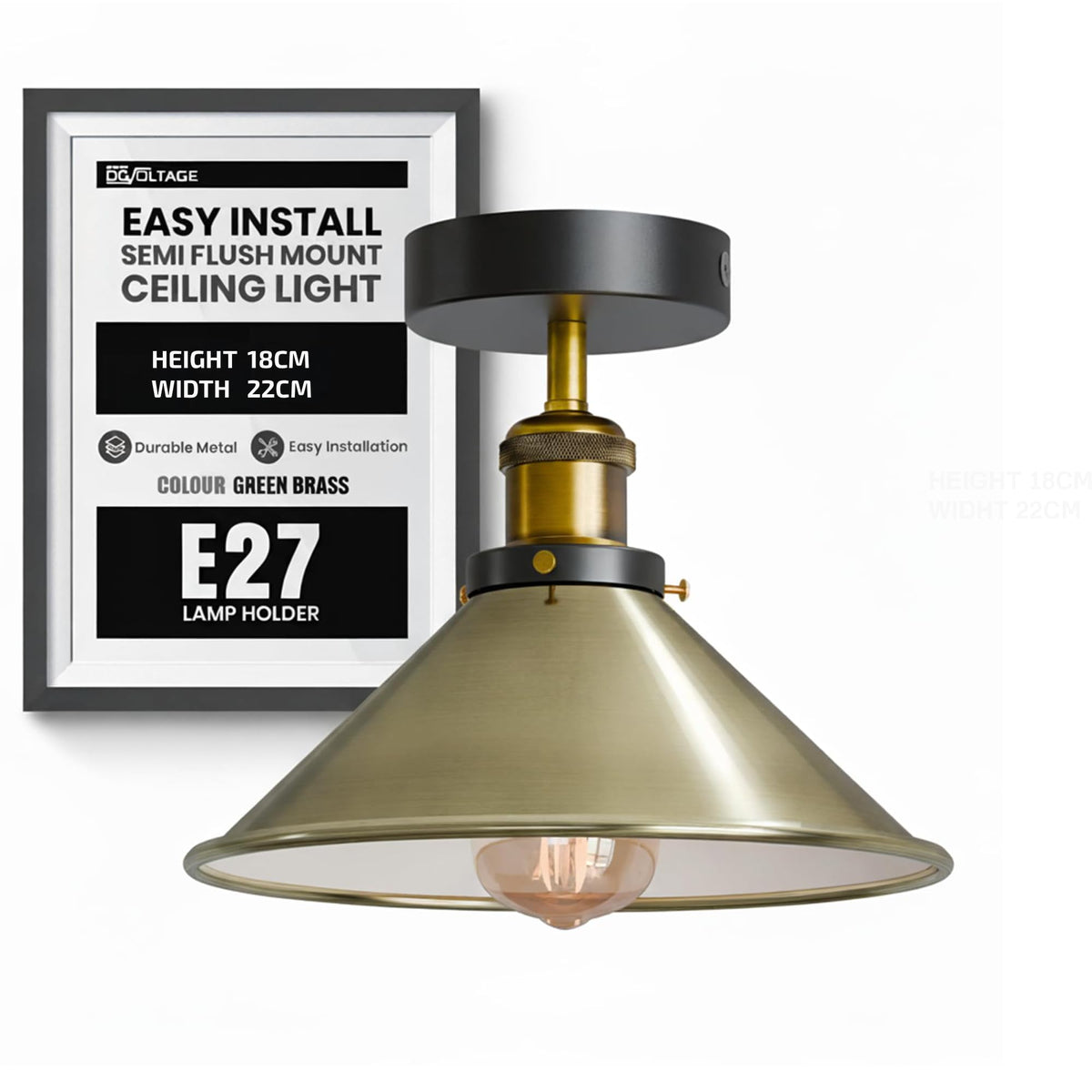 semi flush mount ceiling light
