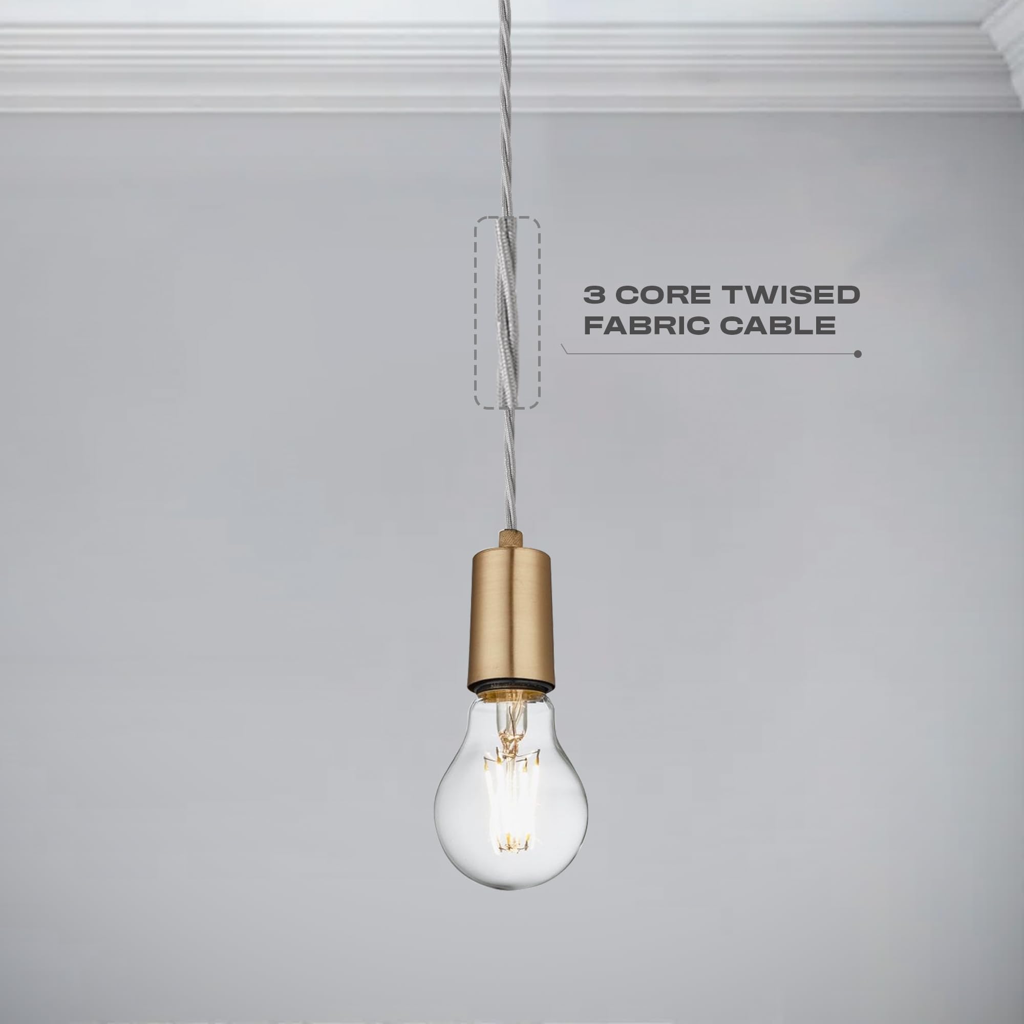 brown black braided core light