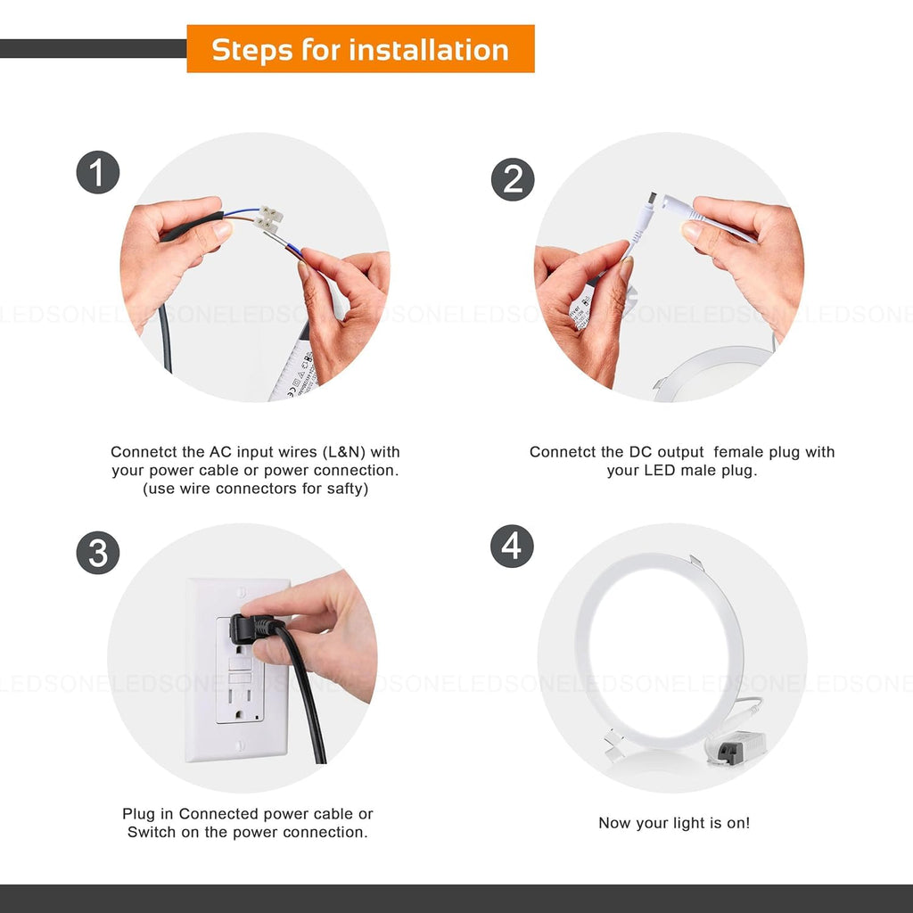 DCVOLTAGE IP20 36-50W Constant Current LED Driver, 300mA ~1062