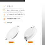 Modern 5W Round Recessed LED Downlight 6000K 550lm ~1223