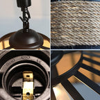 boho hemp rope ceiling lamp sh