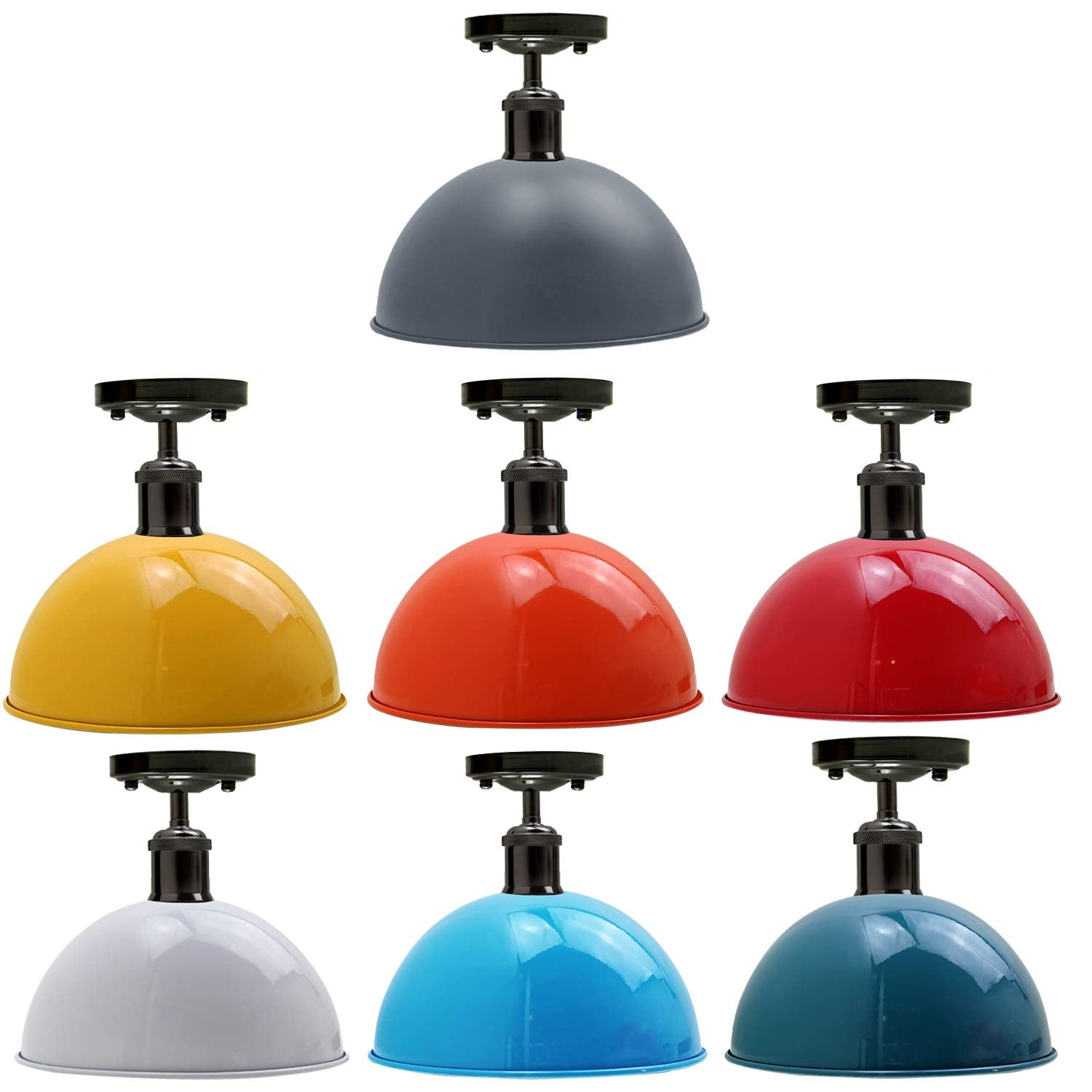 large lampshades orange shade