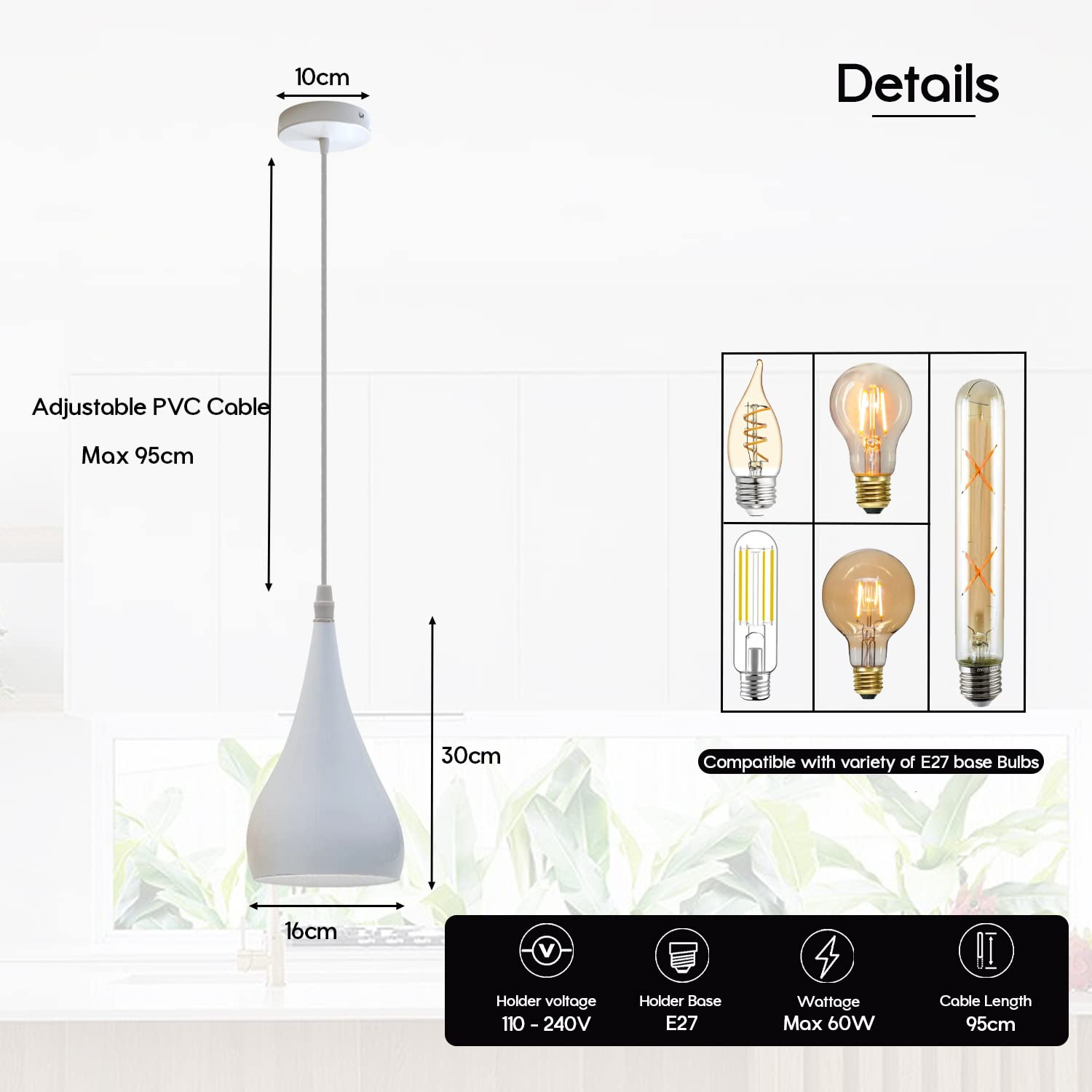 drop pendant lights fittings