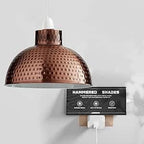 DC Voltage 26cm Metal Dome Lampshade with E27 Reducer Ring ~1215