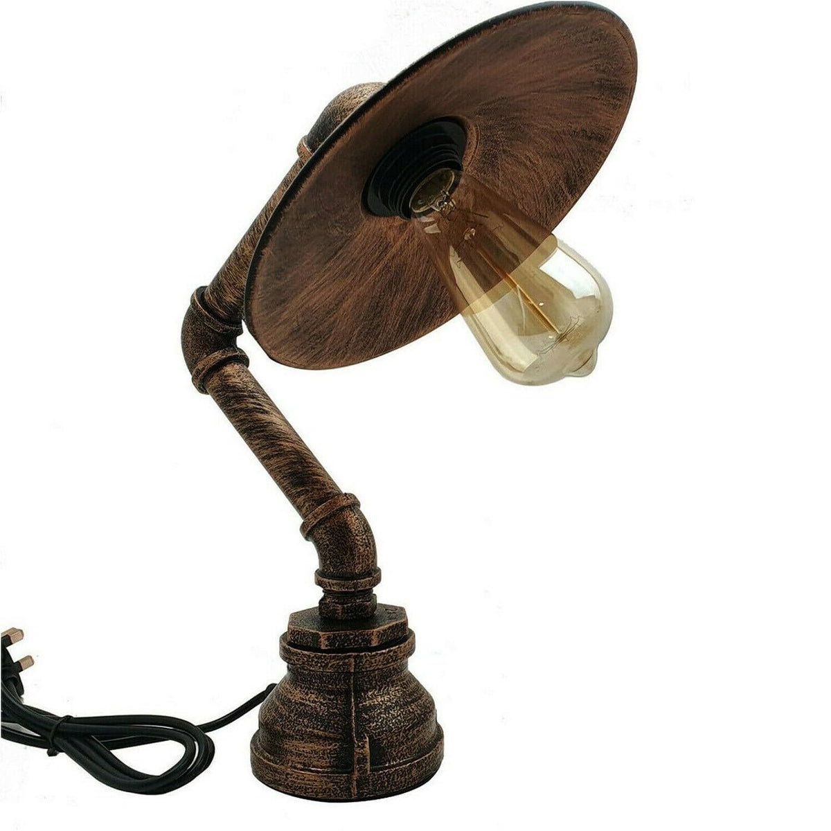 vintage desk light with pipe d