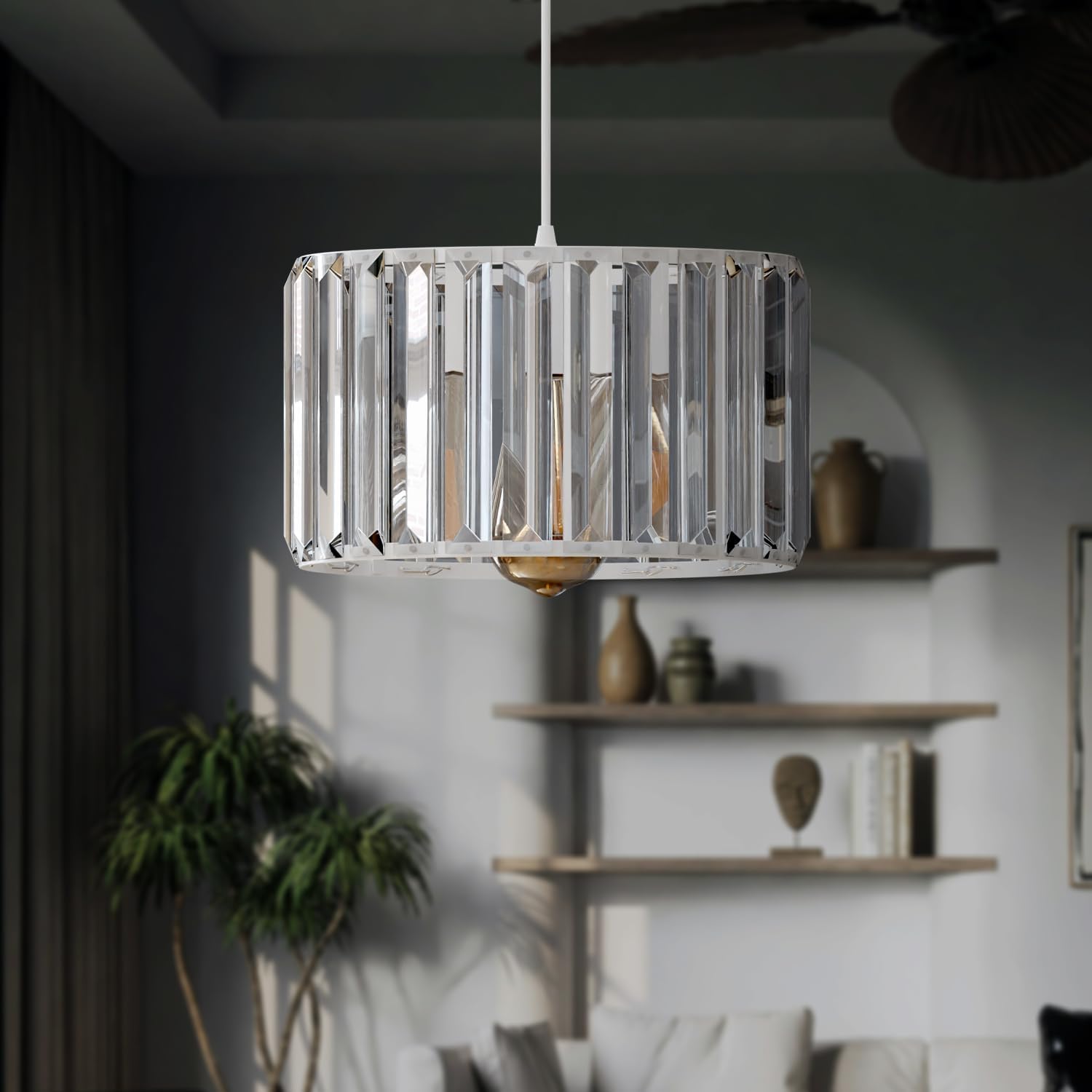 light shade crystal gold silve