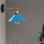 Industrial Metal Wall Sconce – Vintage Cone Shade E27 Fixture ~1070