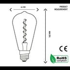 bulb white 4w e27 light glass