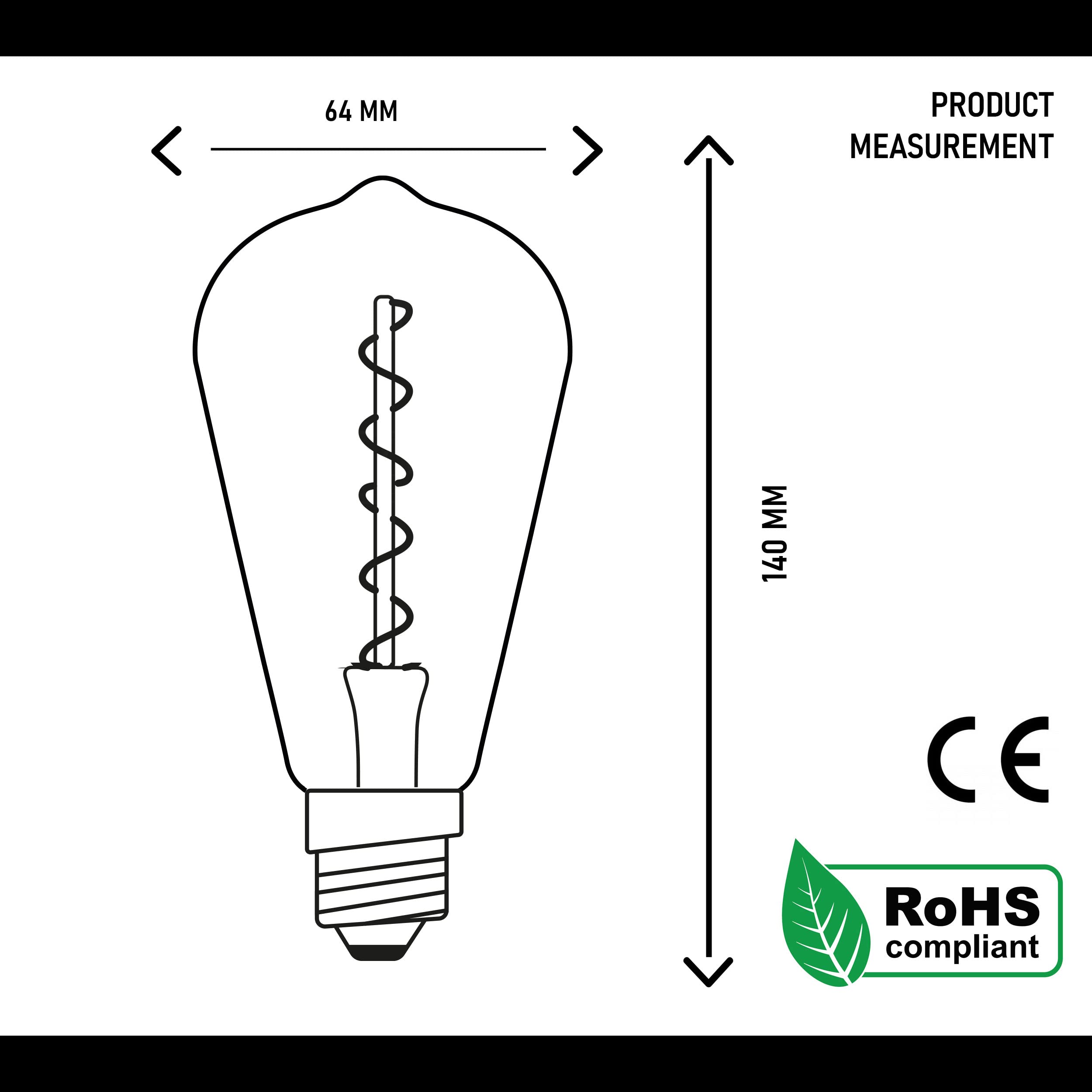 bulb white 4w e27 light glass