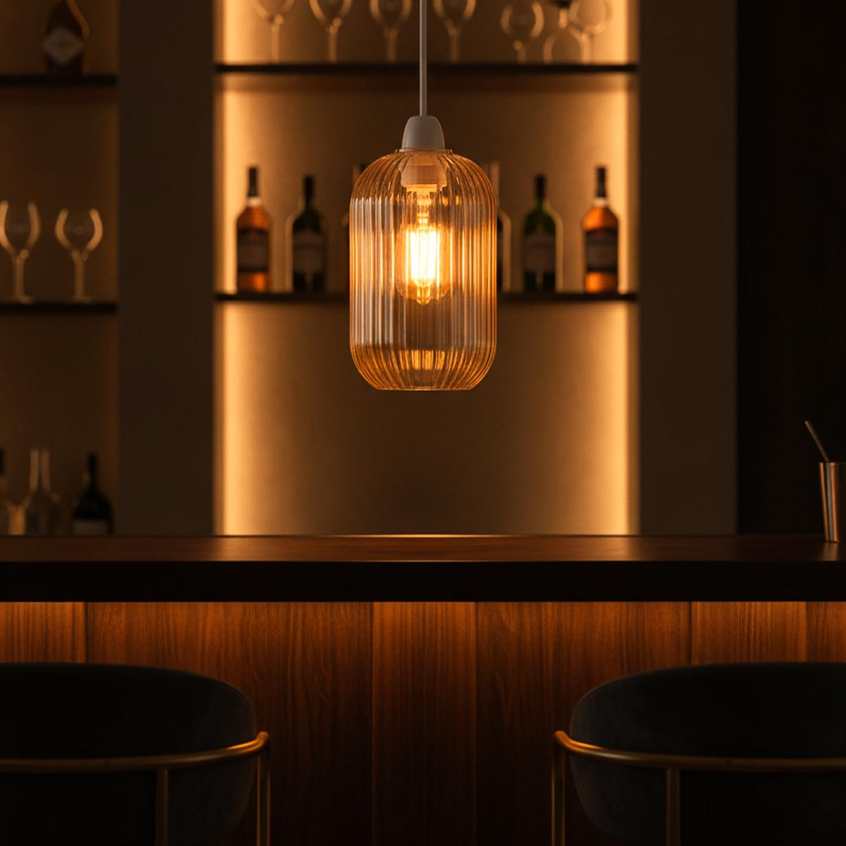 amber glass lamp shade for e27