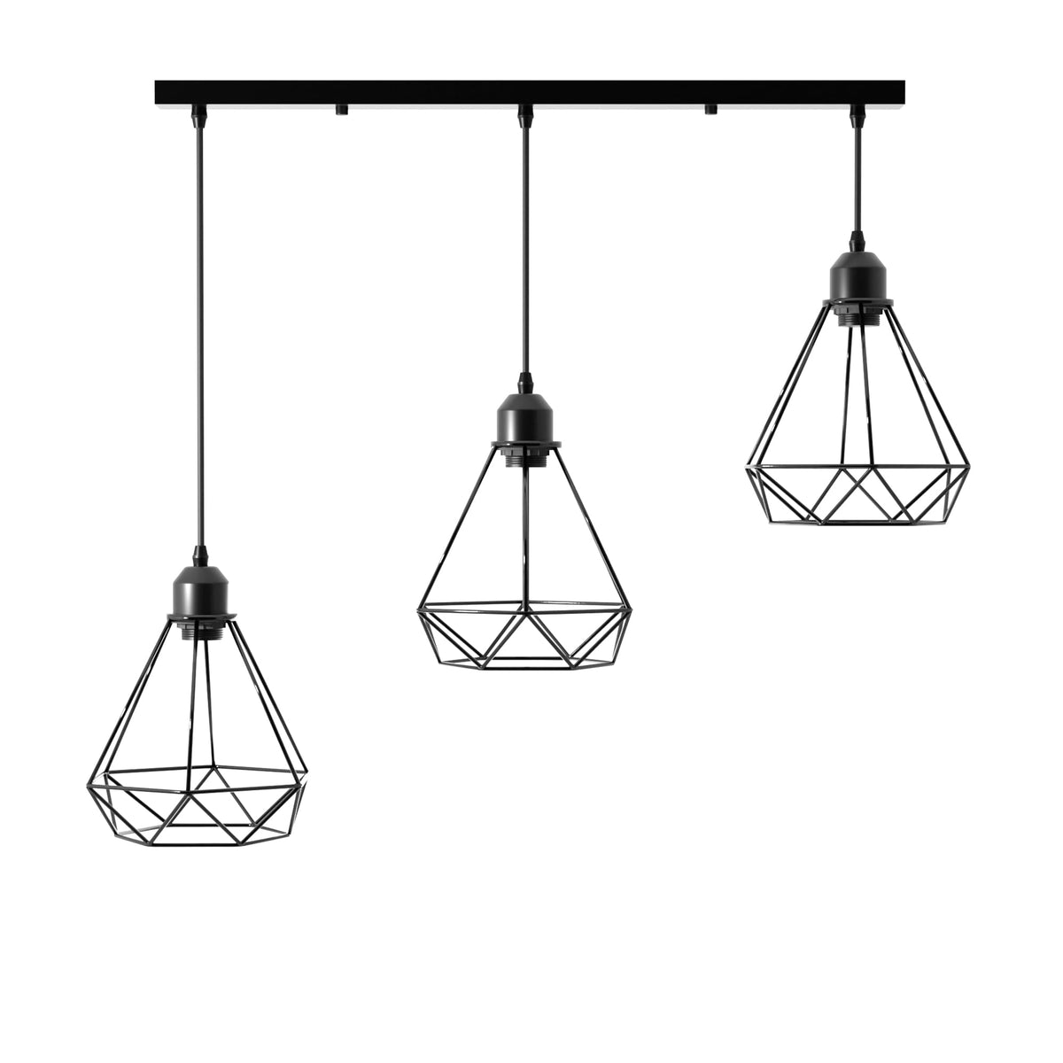 black hanging light with vinta