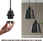 Black 2 Light E27 Industrial Pendant Light Interior Lighting ~1212