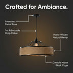 woven hemp rope hanging light