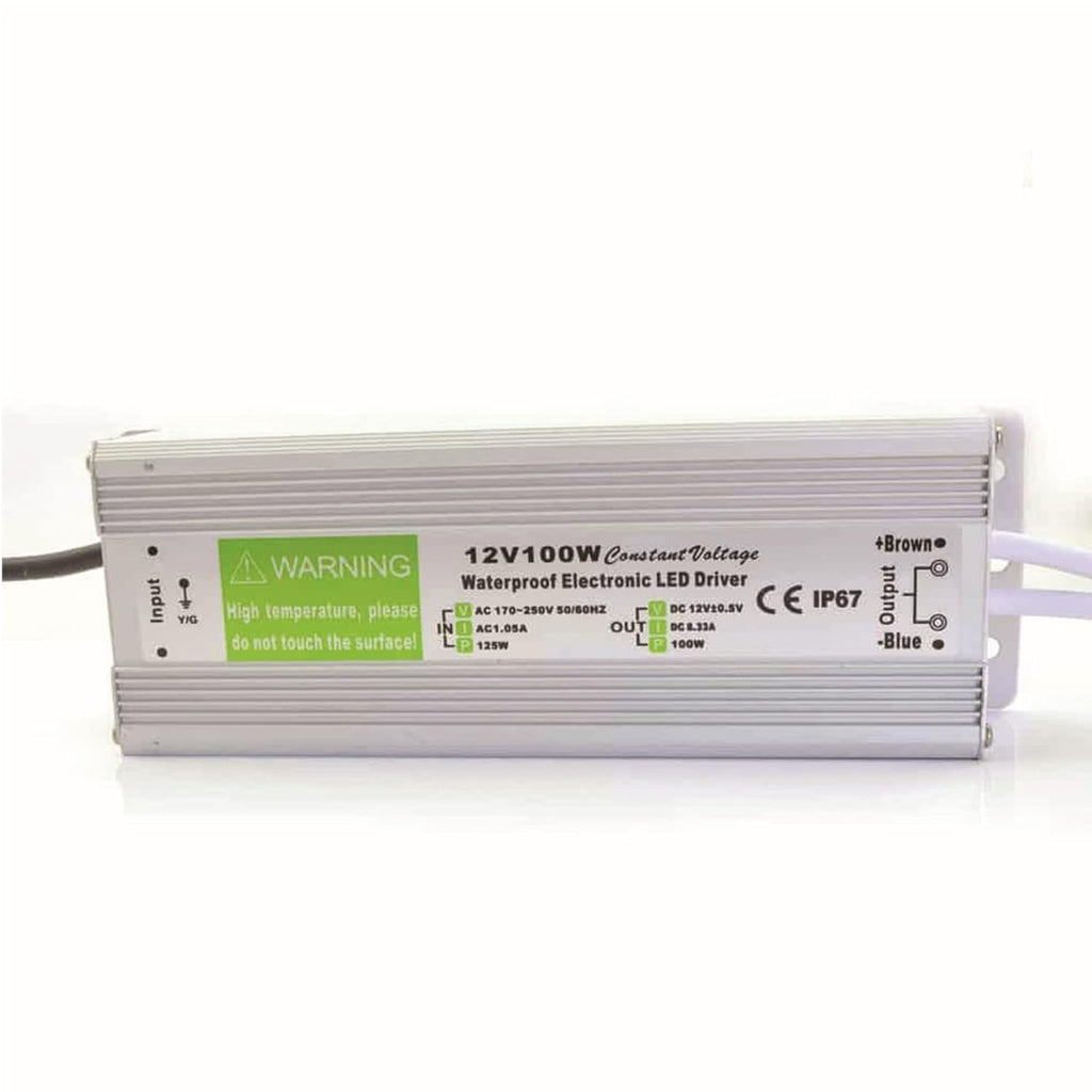 LED Driver 12VIP67 100W Waterproof Power Supply outdoor use Transformer Adapter for LED Strip and Bulb ~1060