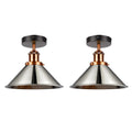 Modern Flush Mount E27 Flush Ceiling Light – Metal Cone Shade ~1218