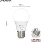 6 Pack E27 A60 LED Bulbs 12W 100W Equivalent 6400K ~1213