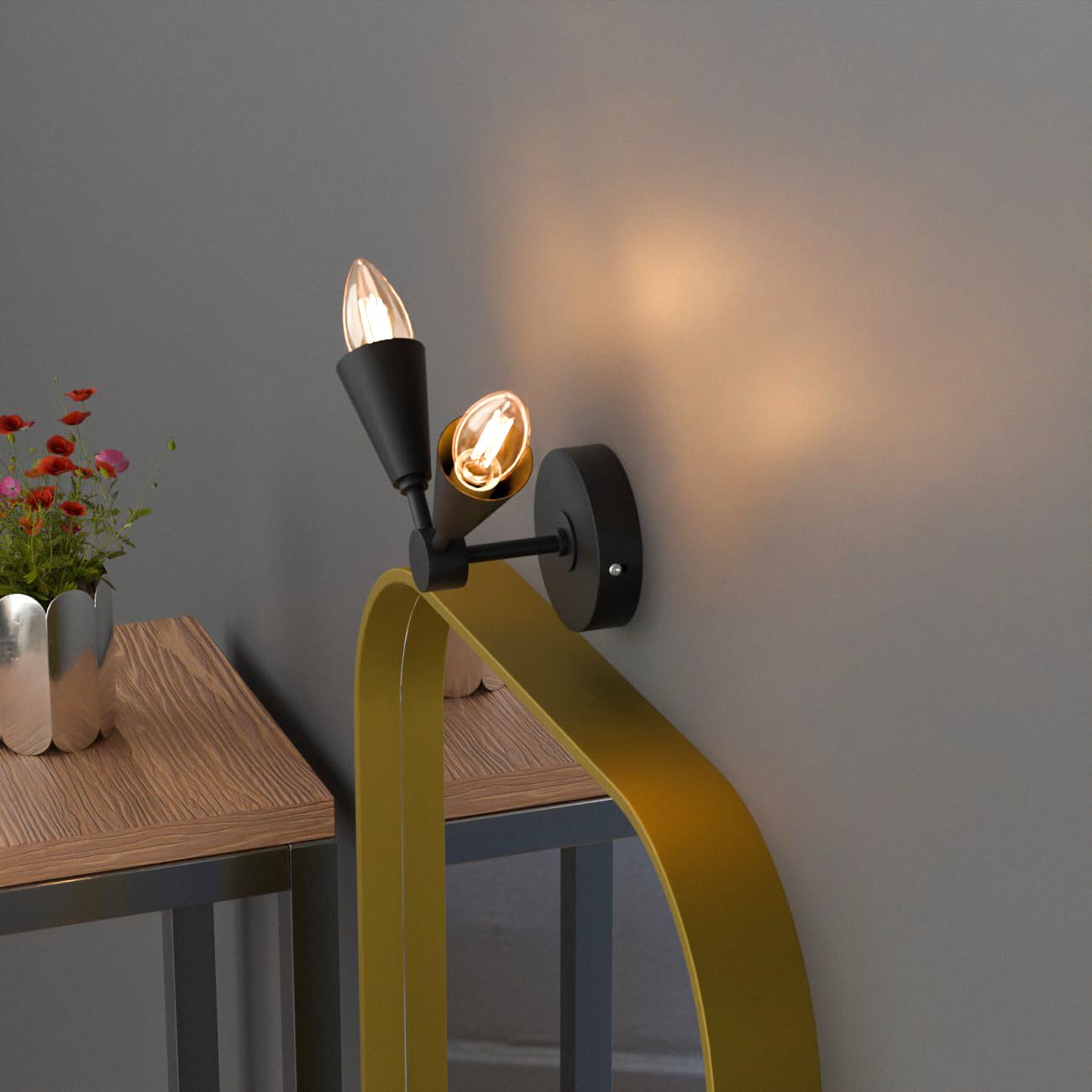 with lighting wall mount bedro