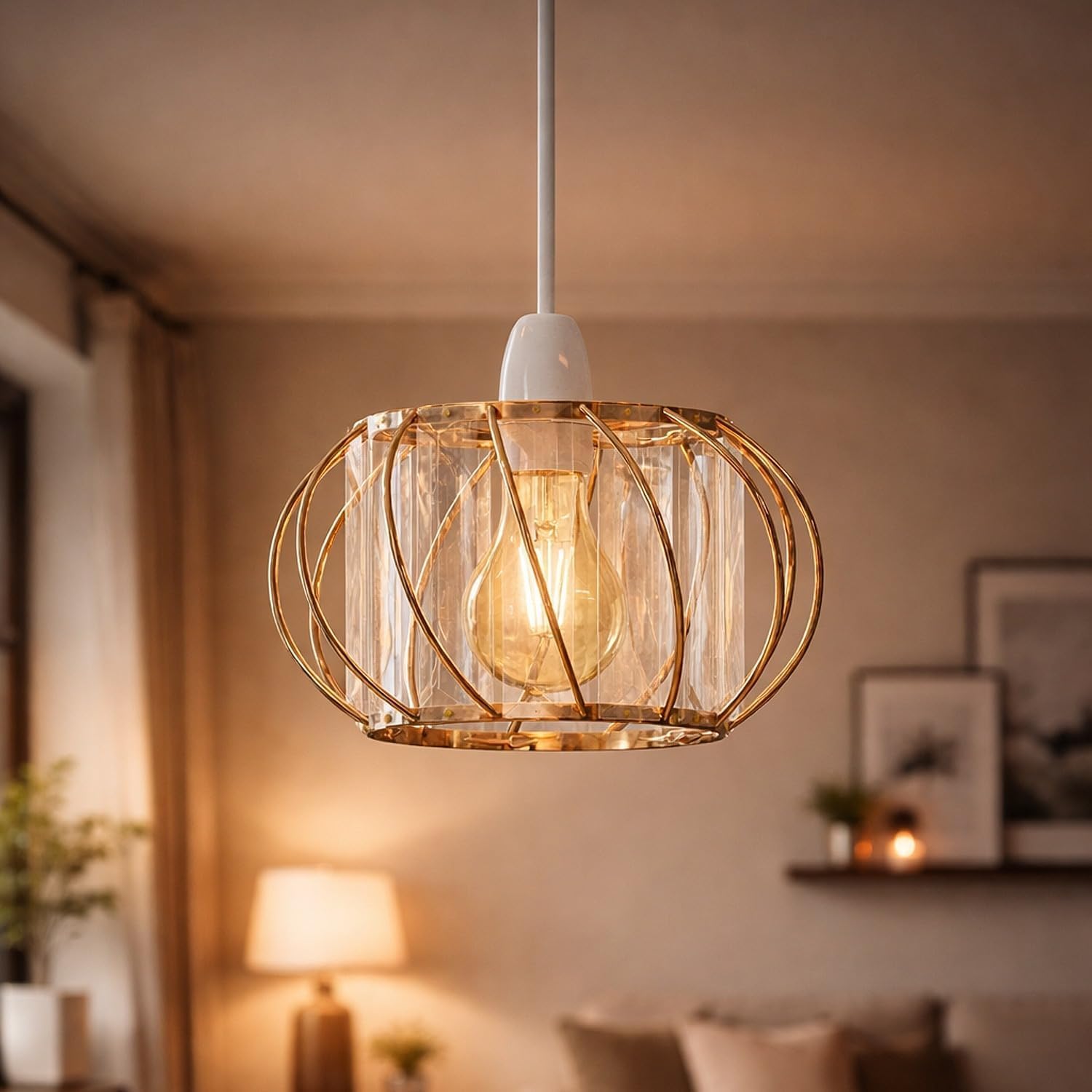 gold ceiling light fit shade