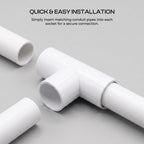 white plastic PVC tee pipe fitting easy to installation