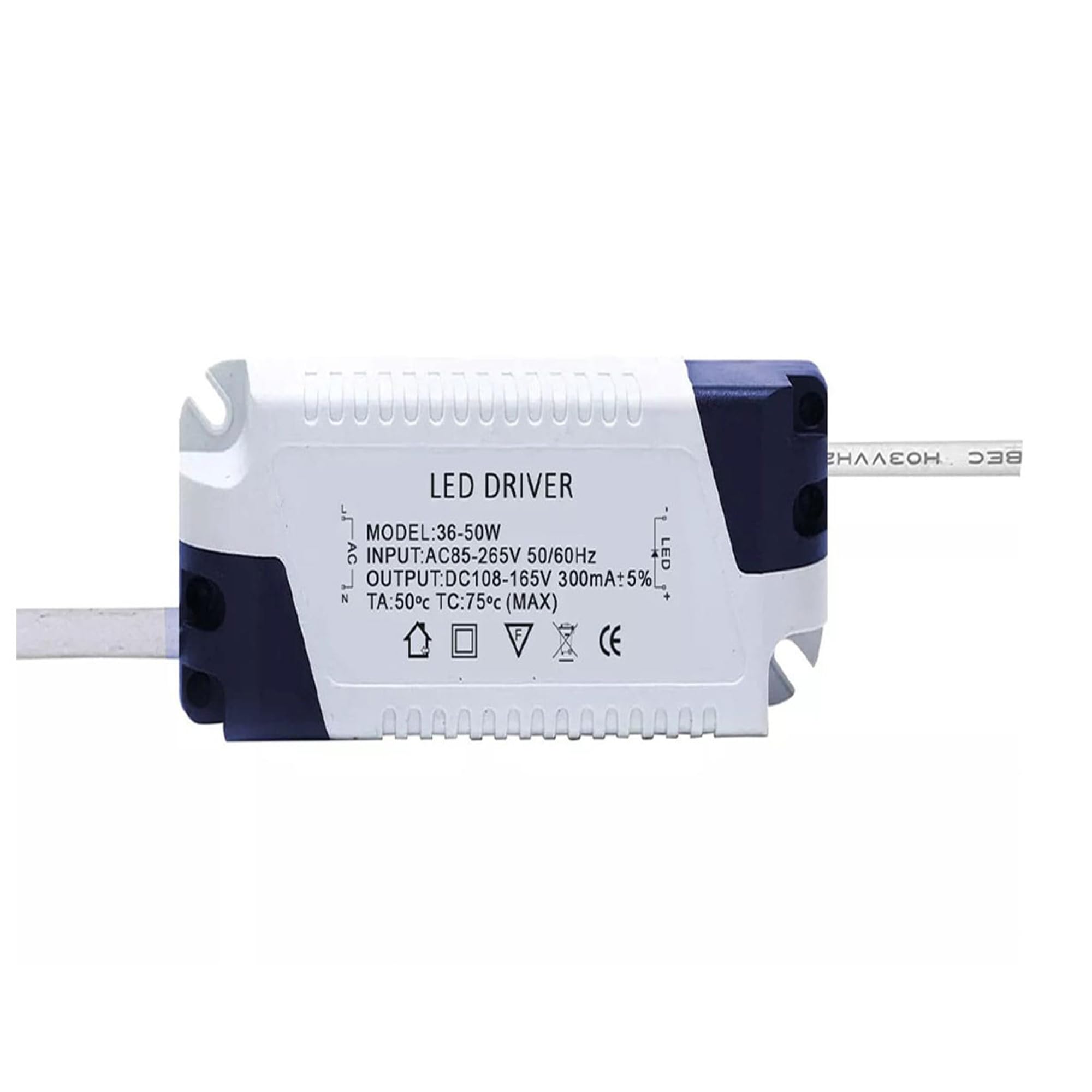 DCVOLTAGE IP20 36-50W Constant Current LED Driver, 300mA ~1062