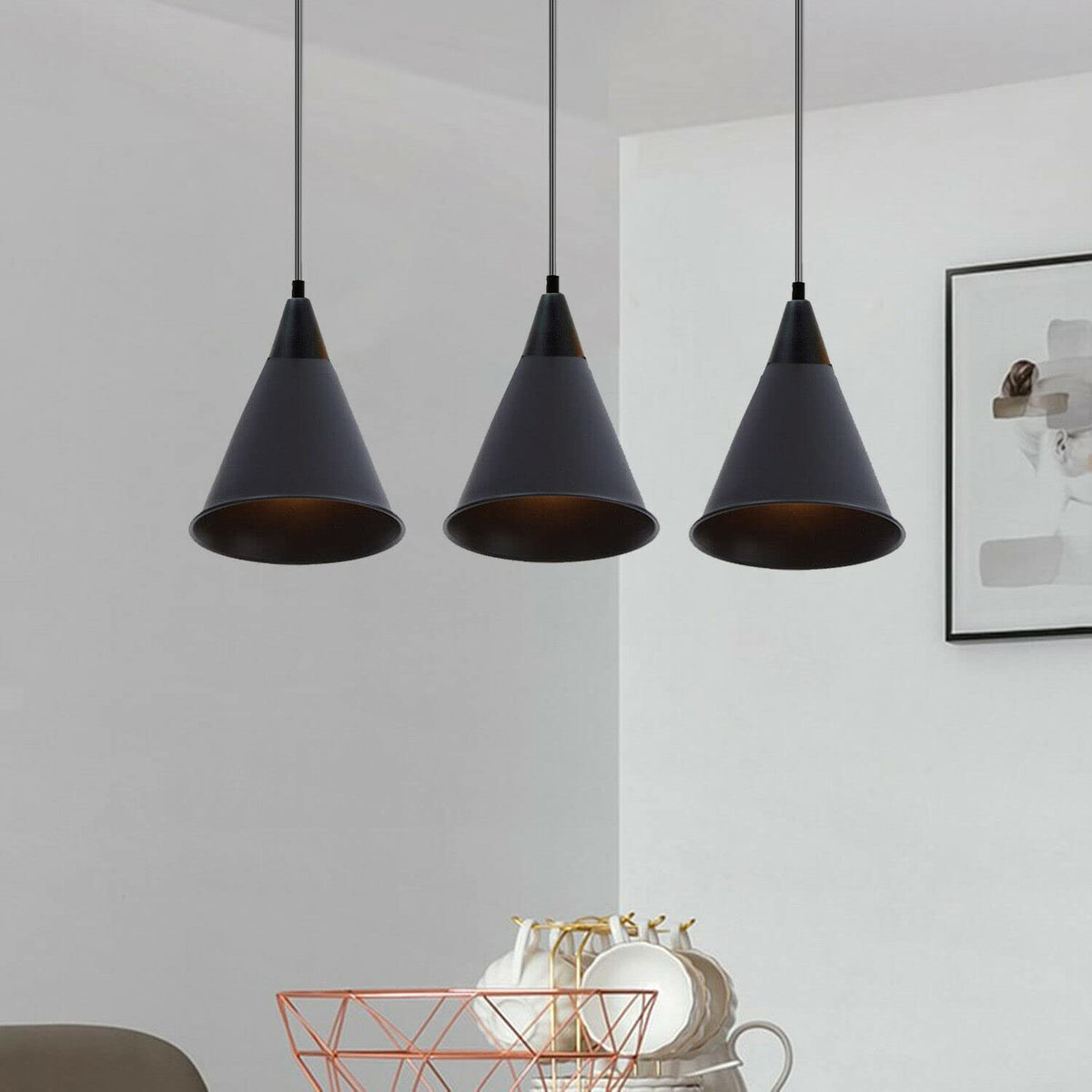DC Voltage 18cm Metal Cone Lampshade E27/B22 ~1216