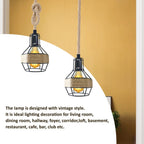 Retro Hemp Rope Ceiling Pendant Light Ceiling Rose With Adjustable ~1214