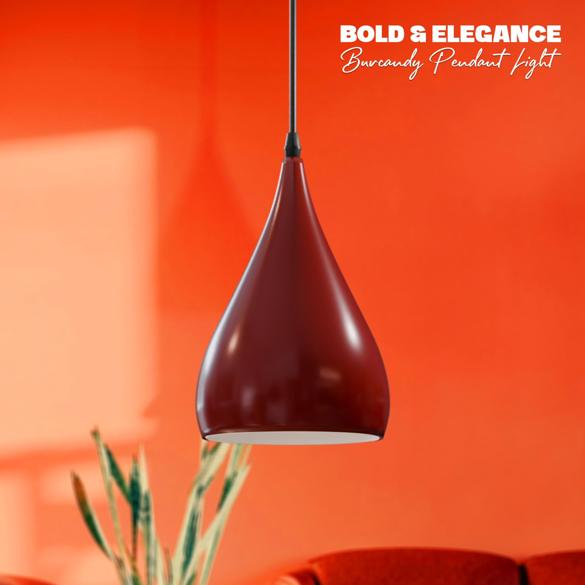 retro black light orange ceili