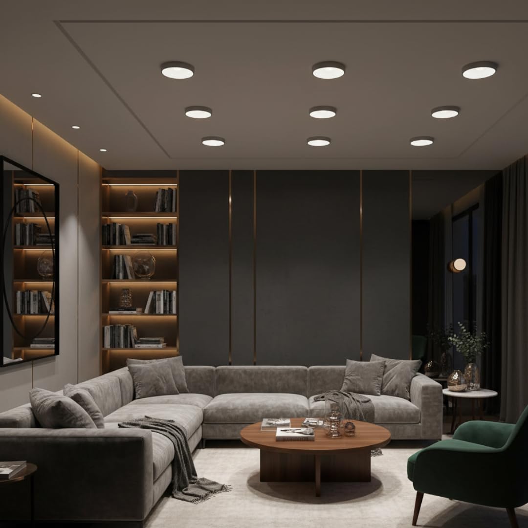Modern New LED Recessed Ceiling White LED Round Panel Downlight IP20 Cool White ~1222