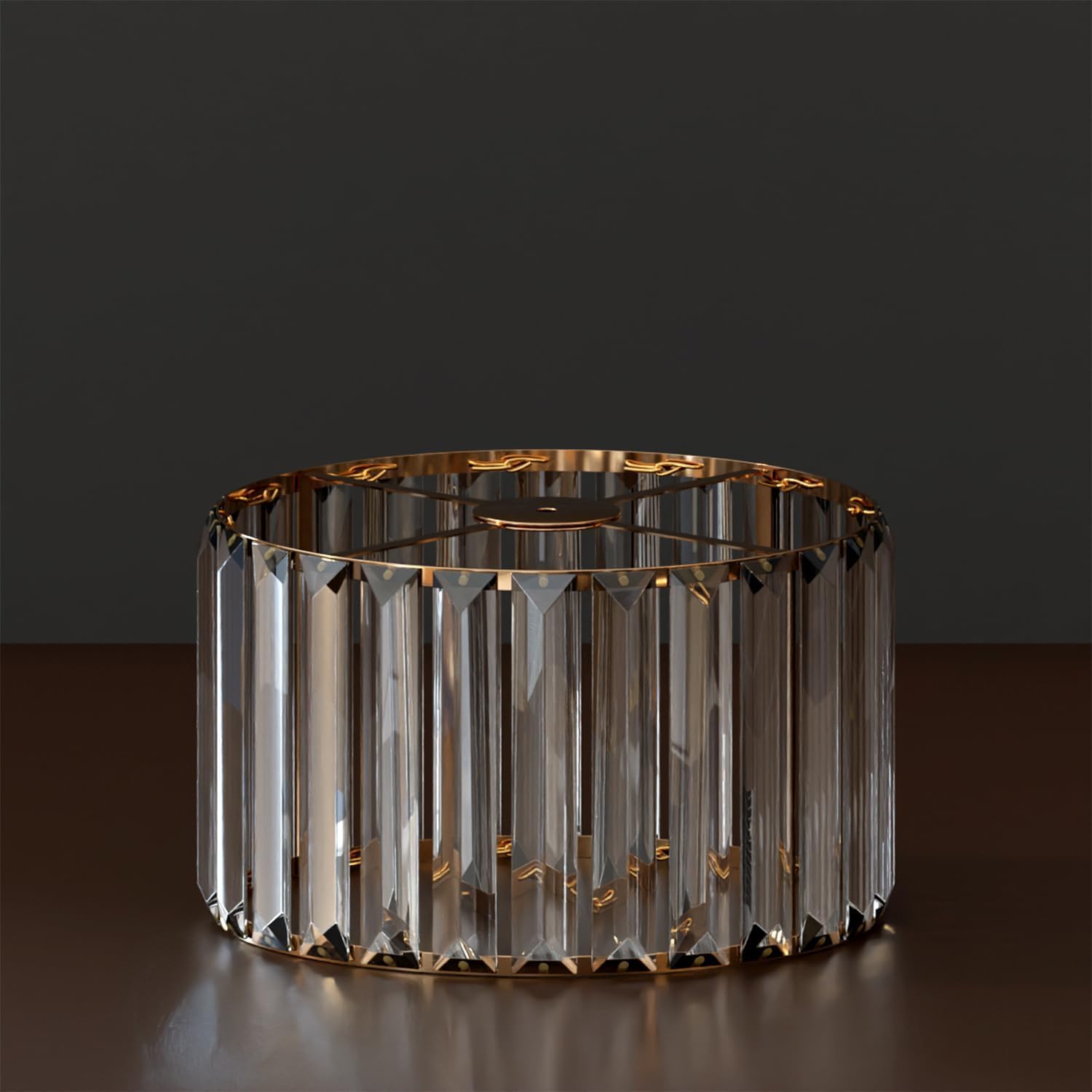 crystal gold lampshade light