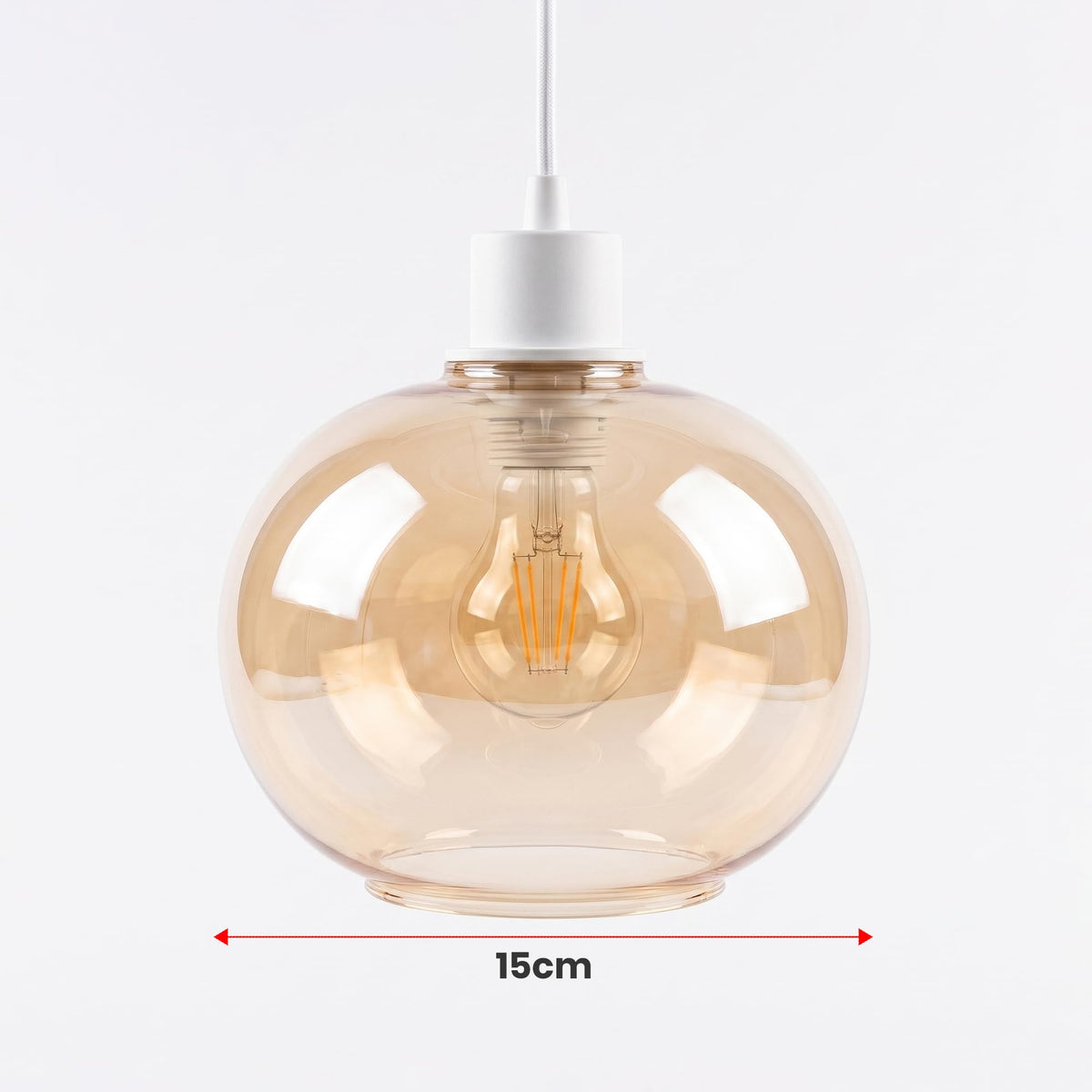 amber glass pendant light replacement shade