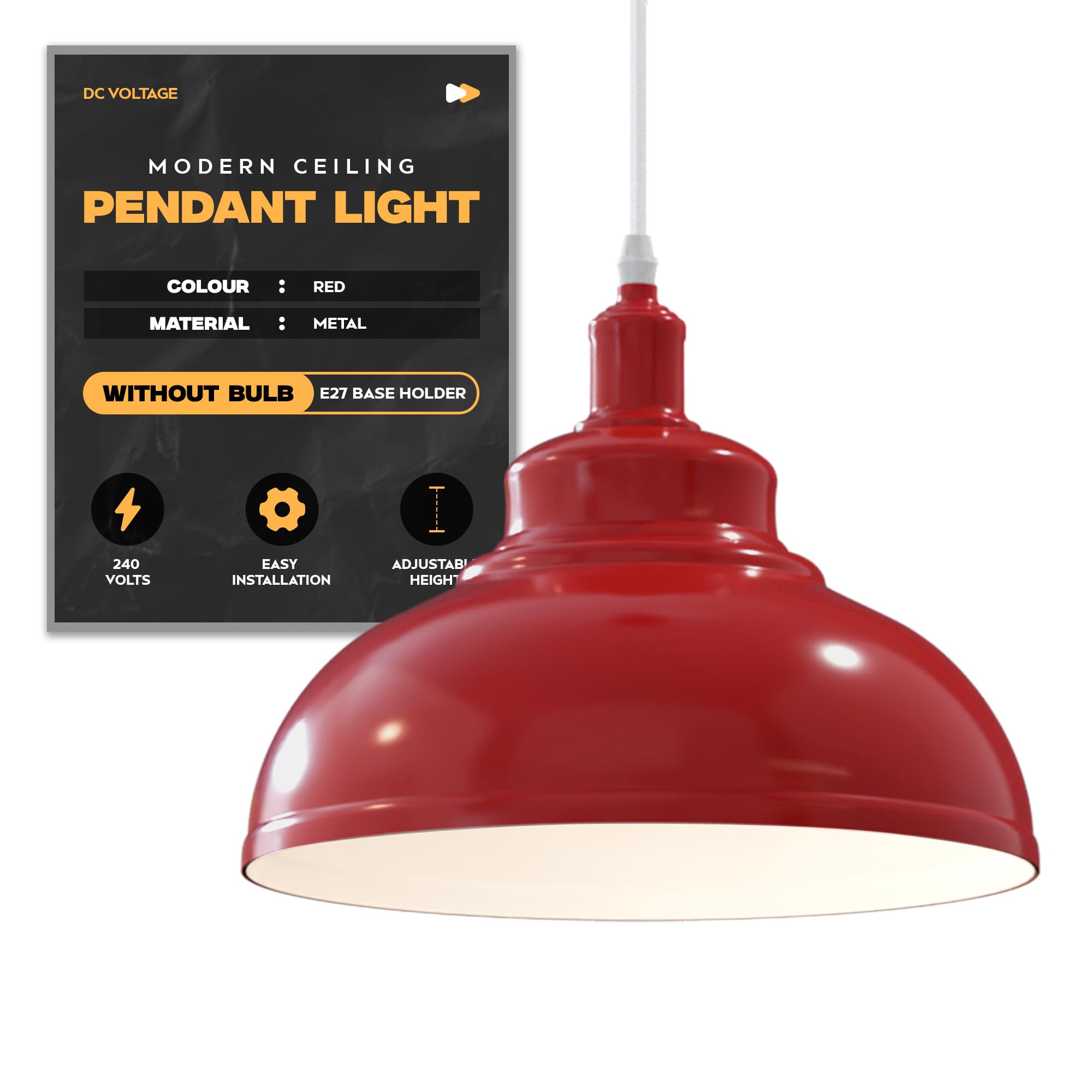 light flush e27 way white