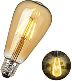 ST64 E27 LED Filament Bulbs 8W – 6 Pack Vintage Amber ~1227