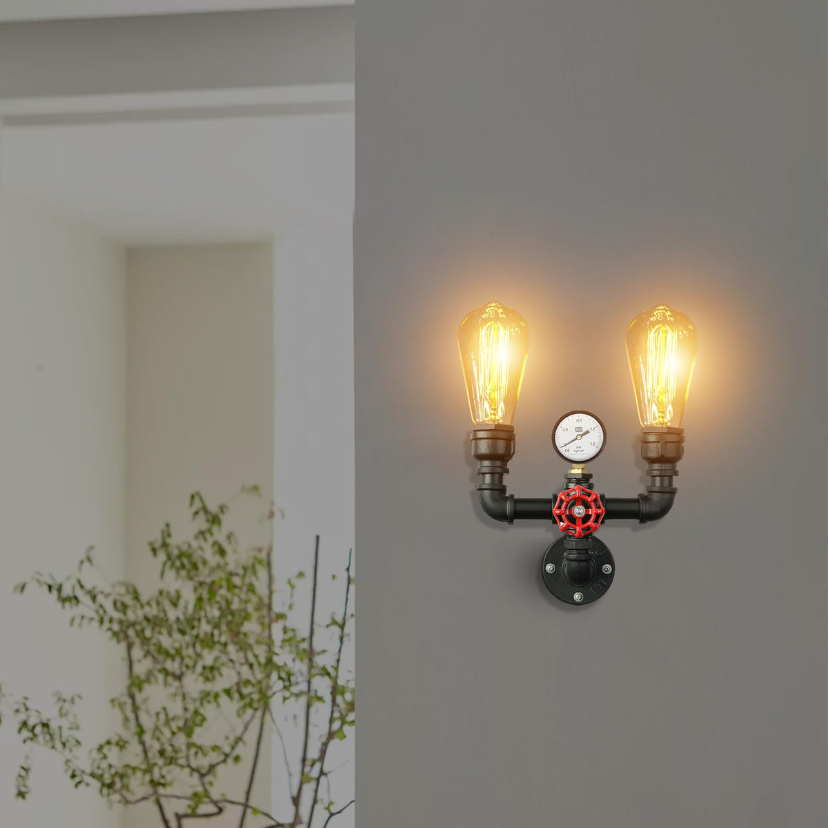 bulb sconce industrial wall