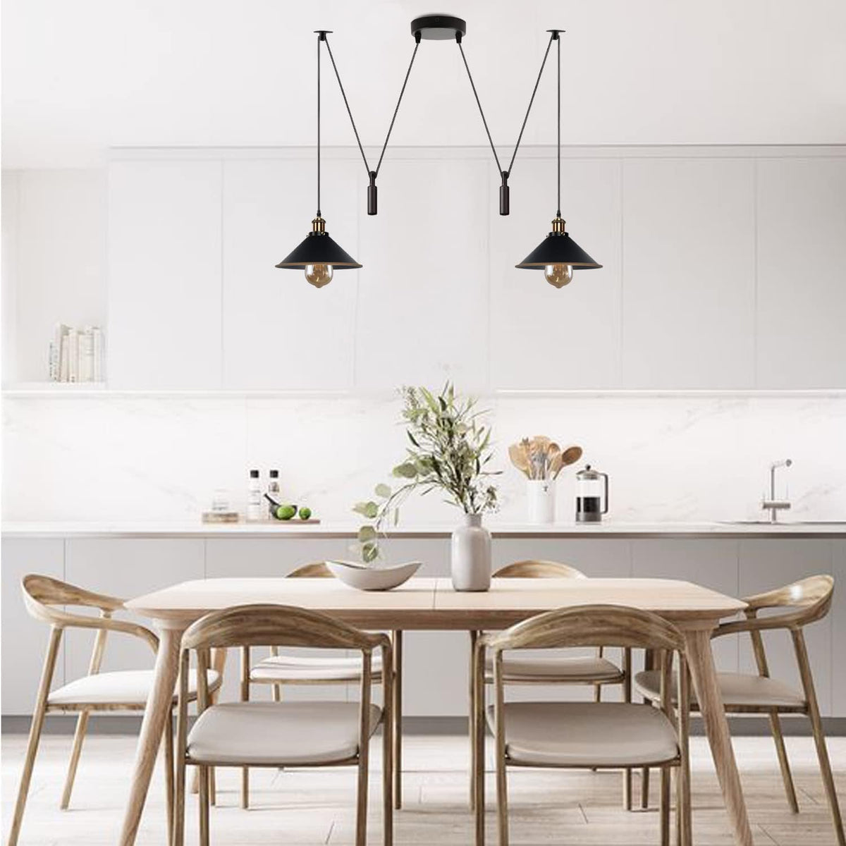 black fitting lights pendant