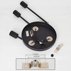 3 Light E27 Semi Flush Ceiling Light – Black Metal ~1224
