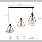 black hanging light with vinta