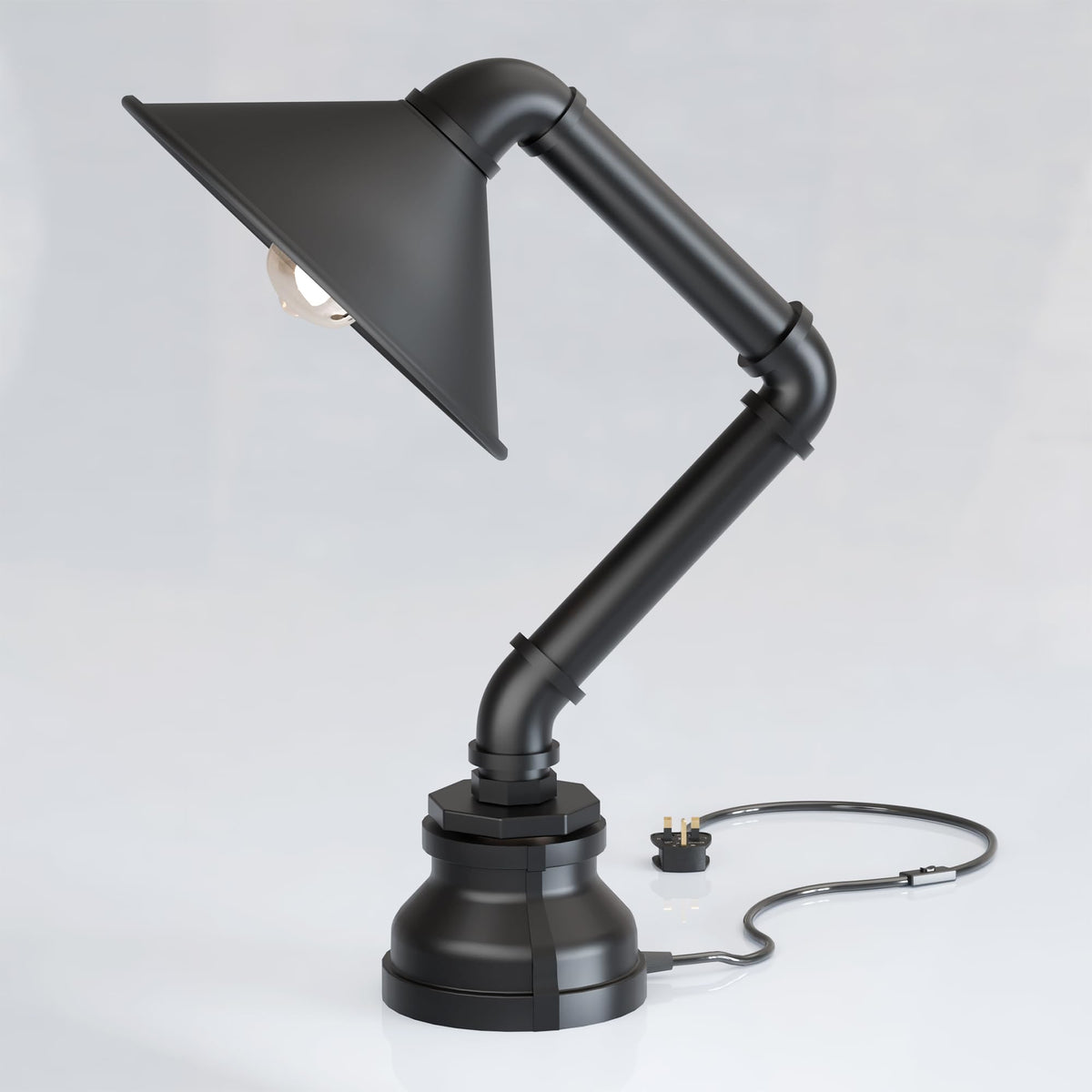 steampunk desk lamp with water