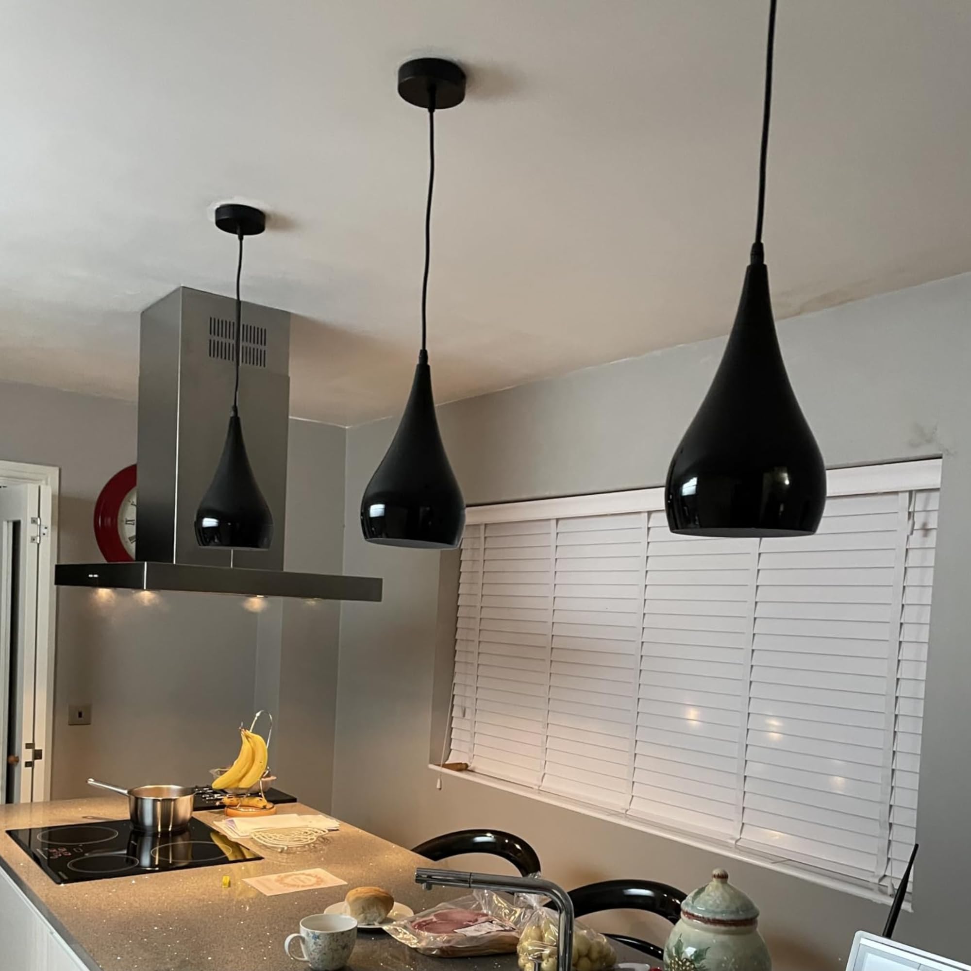 retro black light orange ceili