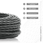 brown black braided core light