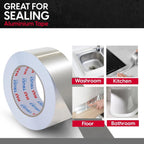 Self Adhesive Aluminium Foil Tape 75mm x 45m HVAC Duct Heat Resistant ~1203