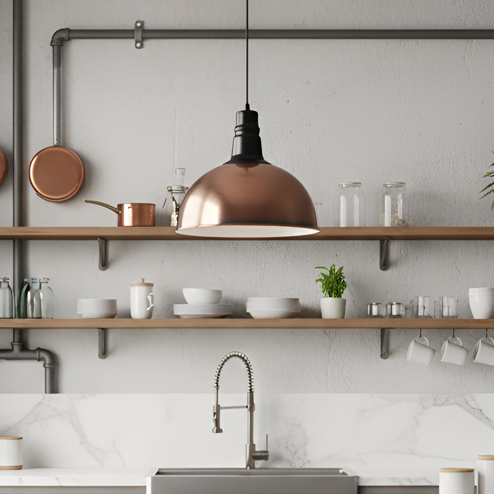 single lampshade ceiling nicke